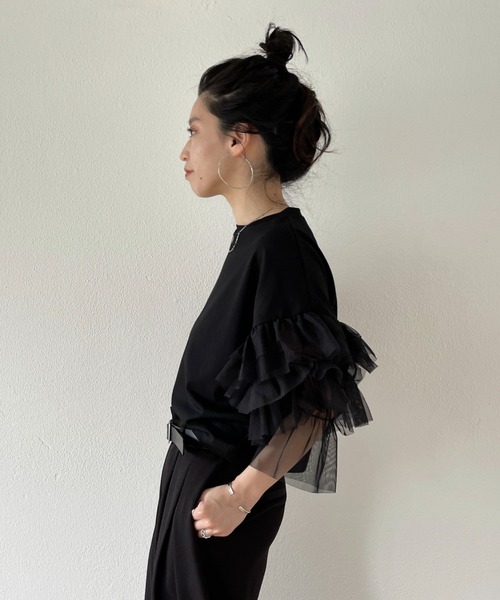「wee9s」 半袖カットソー SHORT レッド レディース_画像9