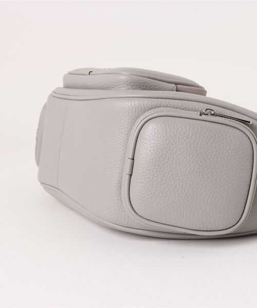 【美品】MICHAEL KORS レザー ワンショルダーバッグ 肩掛け グレー マイケルコース MICHAEL KORS PARKER パーカー MD CONV POUCHETTE