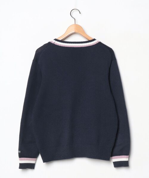 「EASTBOY」 ニットカーディガン M ネイビー レディース_画像2