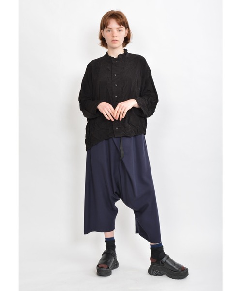 「gomme」 サルエルパンツ MEDIUM ブラック レディースの画像3