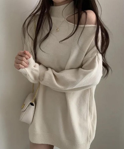 「GLAMOROUS JANE」 ニットワンピース FREE グレー レディース_画像5