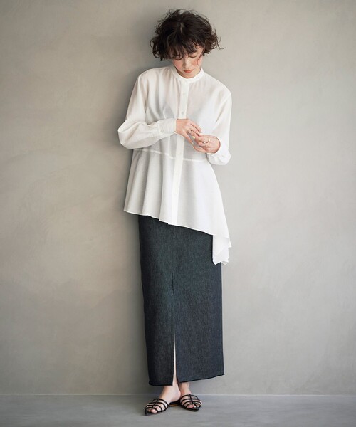 「uncrave」 デニムスカート 1 ブルー レディース_画像3