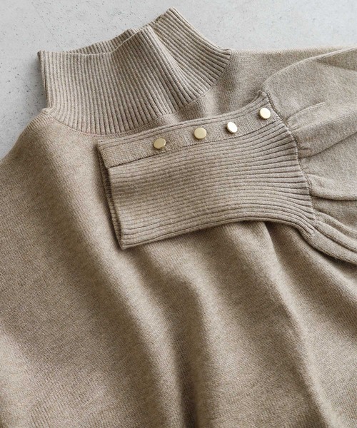 「andme」 「alma design」ニットワンピース M チャコールグレー レディース_画像2