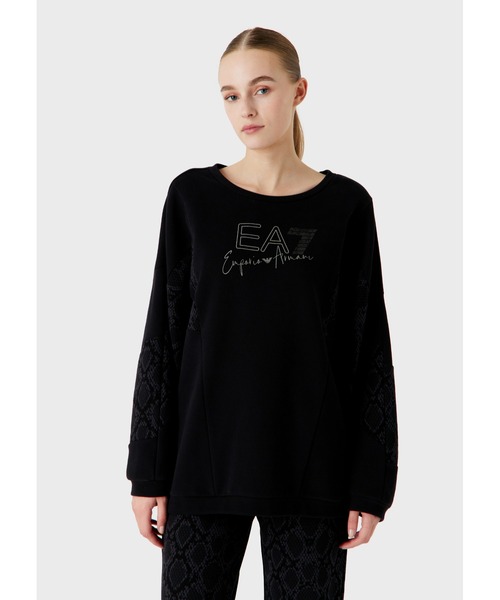 「EMPORIO ARMANI EA7」 スウェットカットソー X-SMALL ブラック レディース_画像3