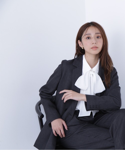 NATURAL BEAUTY BASIC ネイビー テーラードジャケット NATURAL BEAUTY BASIC（ナチュラルビューティーベーシック