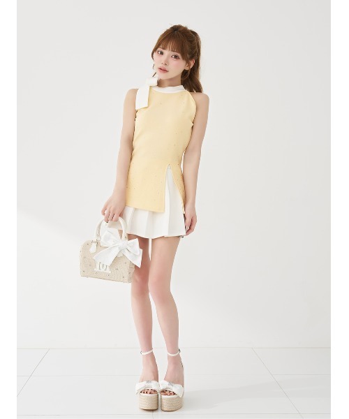 Darich（ダーリッチ） セットアップ ビジューリボンプリーツミニ