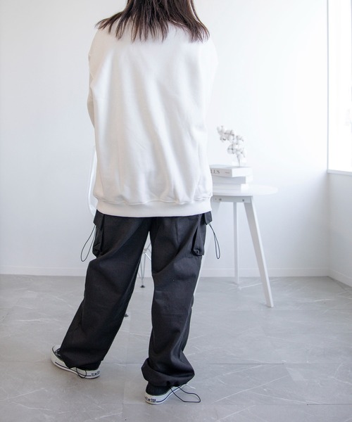 「aimoha」 スウェットカットソー MEDIUM ブラック レディース_画像6