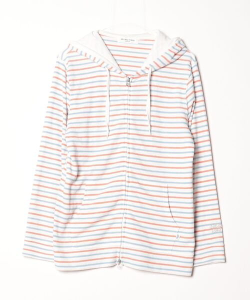 GELATO PIQUE HOMME」 ジップアップパーカー LARGE ホワイト メンズ