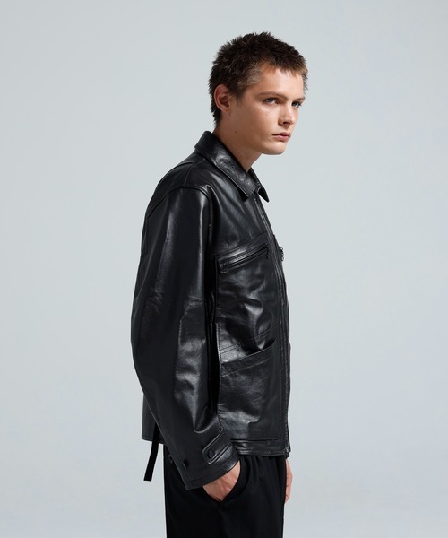 Y-3 ブルゾン アウター LEATHER BLOUSON メンズ : ZOZOTOWN Yahoo!店