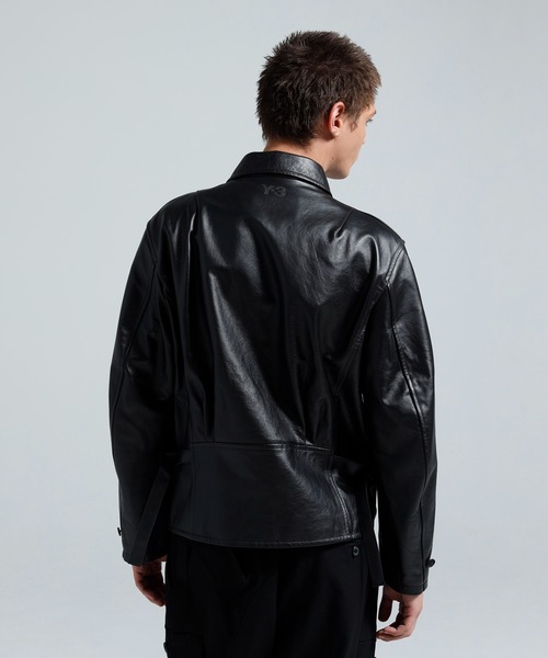 Y-3 ブルゾン アウター LEATHER BLOUSON メンズ : ZOZOTOWN Yahoo!店