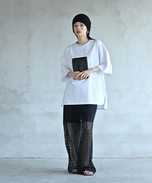 「funda mine」 半袖Tシャツ FREE ホワイト レディース_画像5
