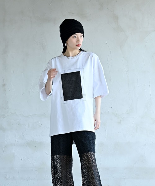 「funda mine」 半袖Tシャツ FREE ホワイト レディース_画像7