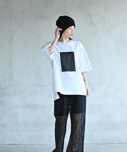 「funda mine」 半袖Tシャツ FREE ホワイト レディース_画像8
