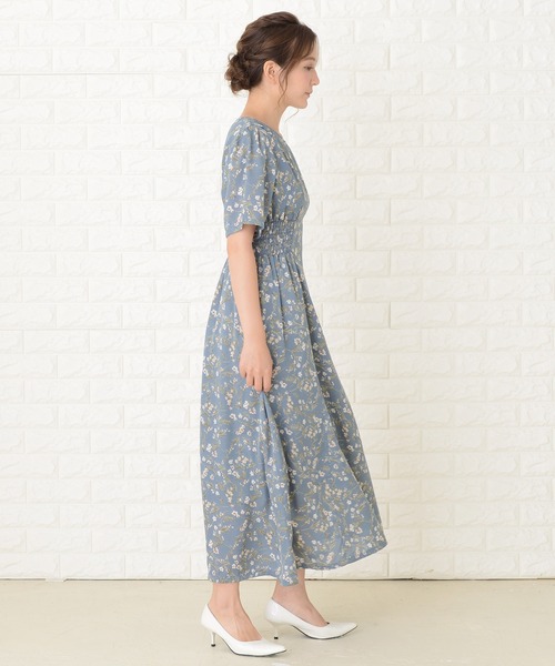 Lace Ladies ワンピース 小花柄半袖レトロワンピース : ZOZOTOWN