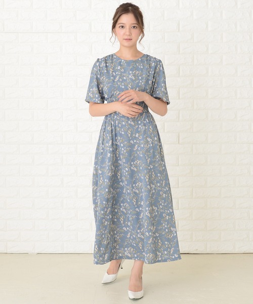 Lace Ladies ワンピース 小花柄半袖レトロワンピース : ZOZOTOWN