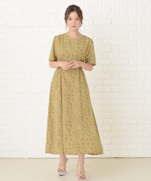 Lace Ladies ワンピース 小花柄半袖レトロワンピース : ZOZOTOWN