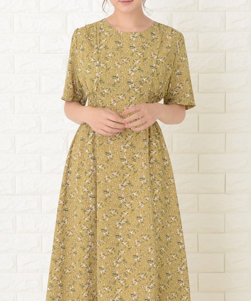 Lace Ladies ワンピース 小花柄半袖レトロワンピース : ZOZOTOWN
