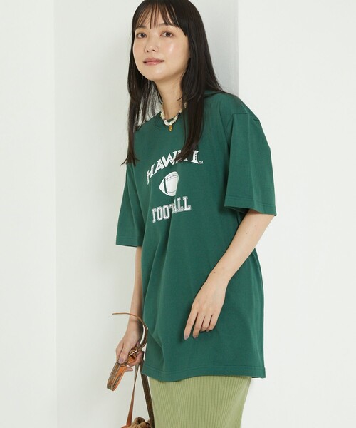 tシャツ Tシャツ ▽フットボール半袖Tシャツ