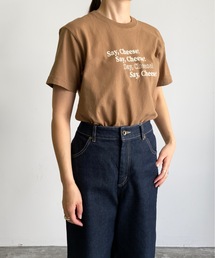 vent blanc tシャツ blanc:”Say cheese”プリントTEEシャツ