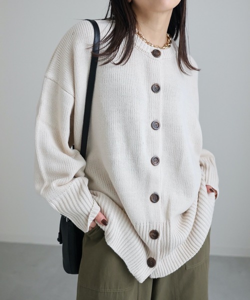 ap retro カーディガン 「期間限定プライス」クルーネックオーバー