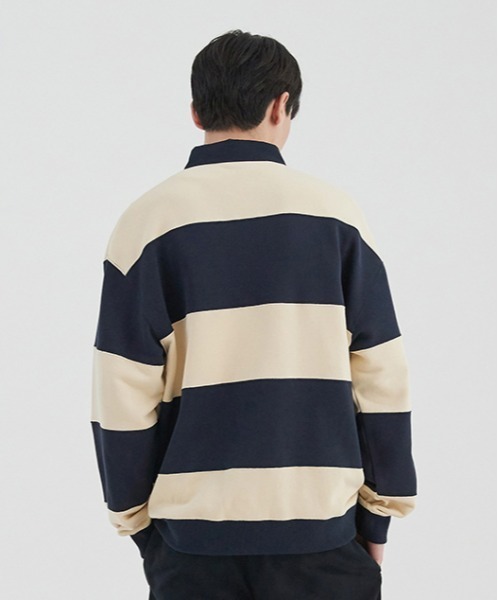 COVERNAT トレーナー スウェット 「COVERNAT」STRIPE RUGBY