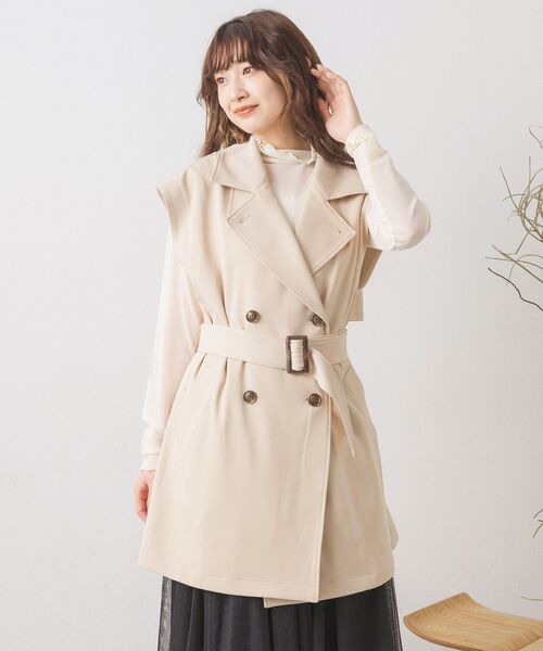 RISLEY リズレー トレンチ ベスト ジレ カーキ ベージュ Risley（リズレー）｜トレンチコート一覧 - WEAR