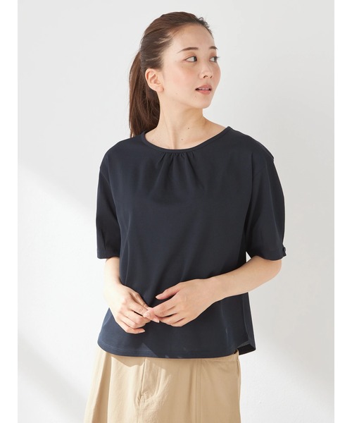 tシャツ 袖口タックTシャツ レディース