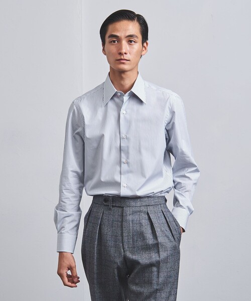 週末限定値下中✦UNITED ARROWS✦トーマスメイソン ストライプ シャツ UNITED ARROWS フォーマル シャツ THOMAS MASON/トーマス