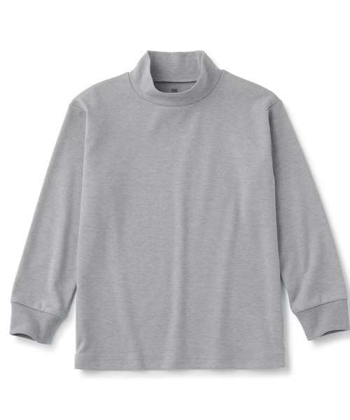無印良品（MUJI） tシャツ 起毛スムース編みハイネック長袖Tシャツ