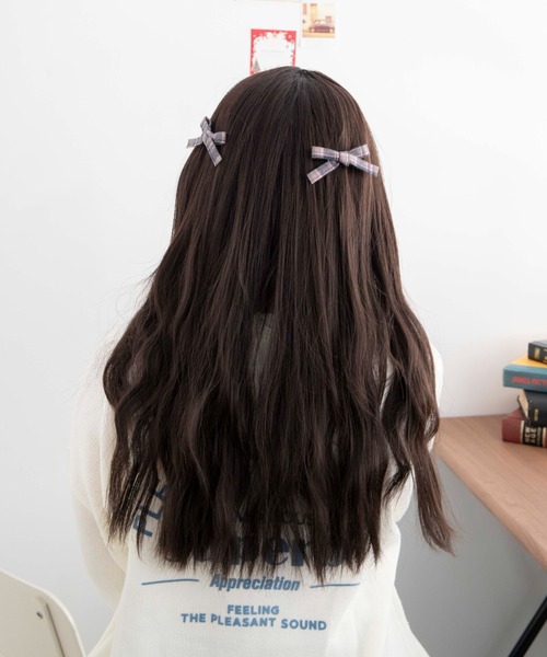 【ら ページ】ヘアリボン 2点 WEGO ヘアクリップ WEGO/「2点セット」ナローリボンクリップ
