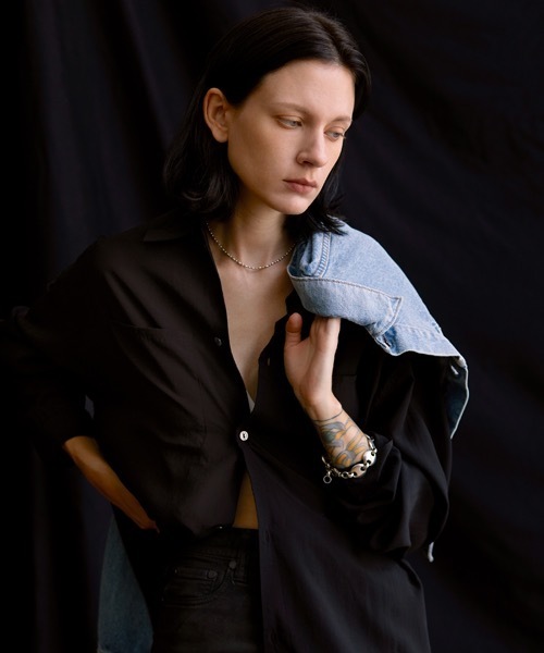ブラウス シャツ 「AUTHEN」オーセン/ L/S テンセルシャツ レディース メンズ