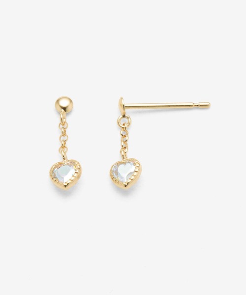 K18 イエローゴールド ハート ピアス ESTELLE/エステール K18 イエローゴールド ハート ピアス ESTELLE/エステール