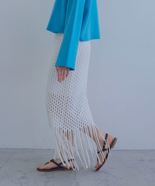 venit（ヴェニット） スカート VENIT / lace fringe skirt(レース