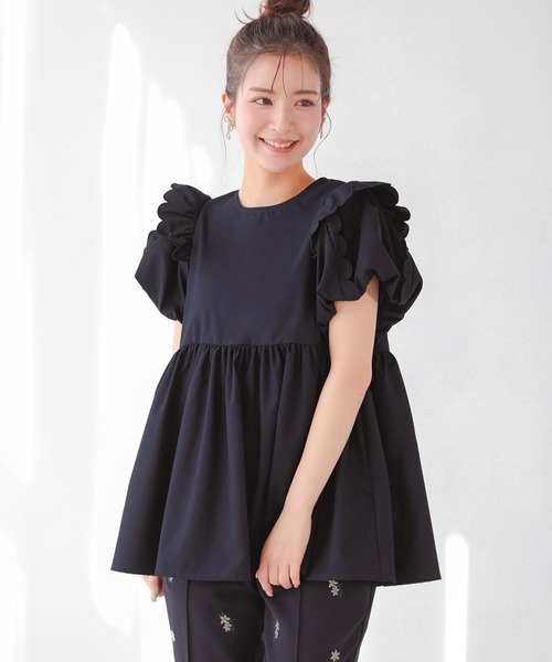 Fit more（フィットモア） ブラウス シャツ スカラップエンジェル