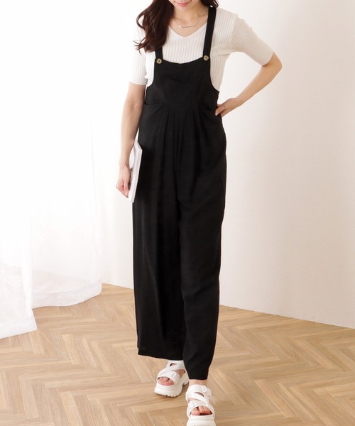 未使用 CFT. サイドカット タック オールインワン　サロペット タックコットンサロペット｜BIGI online store - ビギ