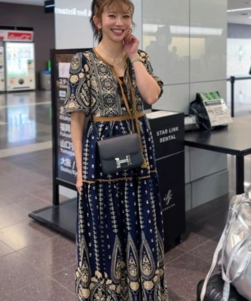 CHIC STYLE（シックスタイル） ワンピース エスニックパネルプリント