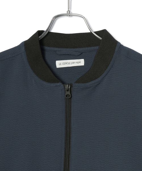 LE CERCLE par rope' ブルゾン アウター シジラサッカージップアップ