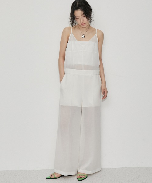 ADAM ET ROPE'（アダムエロペ） サロペット オーバーオール シアー