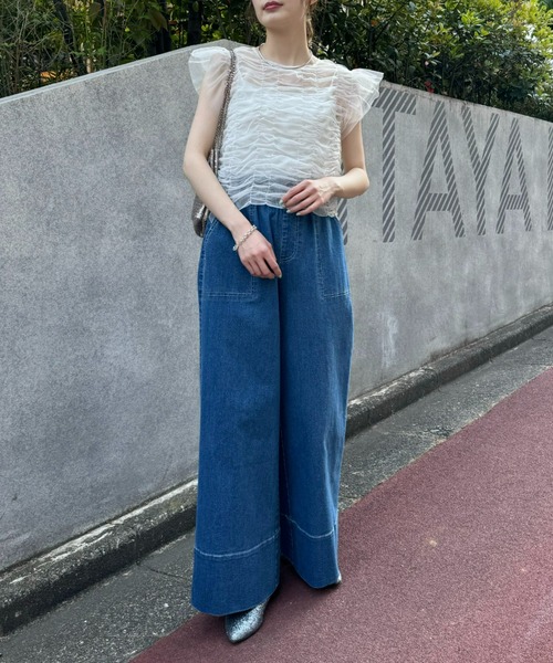 CIAOPANIC TYPY ベスト ジレ 2WAYシャーリングチュールベスト