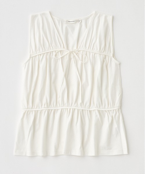MOUSSY（マウジー） タンクトップ ノースリーブ STRINGS GATHERED