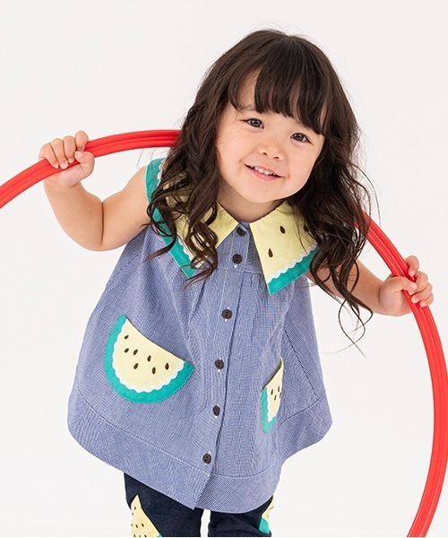 babycheer チュニック スイカギンガムチュニック キッズ 子供服