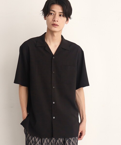 THE SHOP TK シャツ 楊柳オープンカラー半袖シャツ メンズ