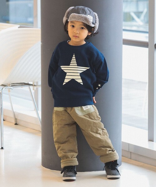 mm6 キッズ ブルートレーナー 12y AJUGA.×AZUL KIDS SWEAT/AJUGA.×AZULキッズスウェット｜キッズ