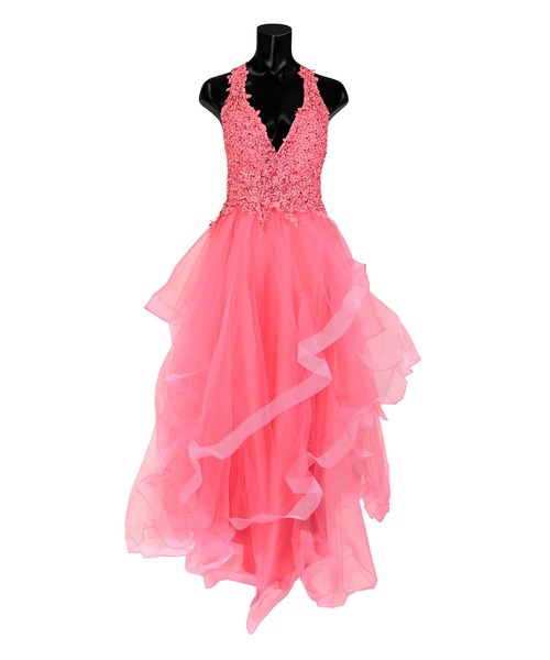 Tika（ティカ） ドレス キャバドレス ロング フレア フラワー刺繍