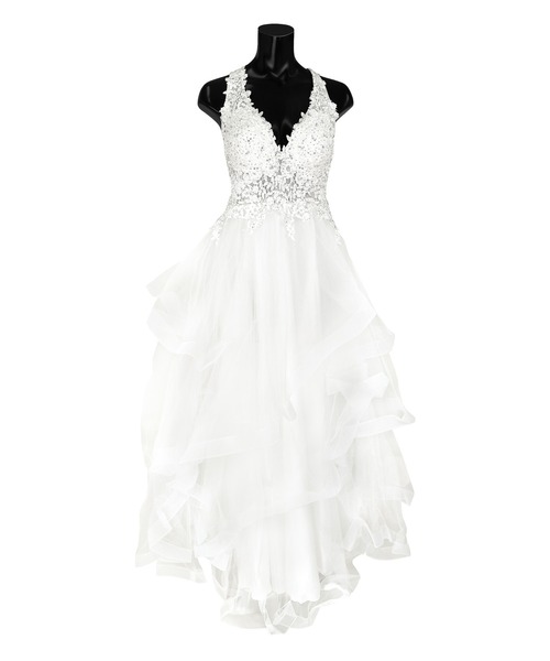 Tika（ティカ） ドレス キャバドレス ロング フレア フラワー刺繍