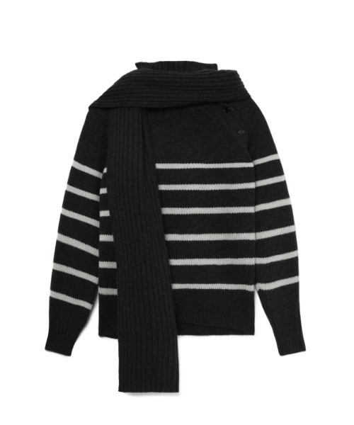 ニット セーター BAPY BUTTON SHOULDER KNIT レディース