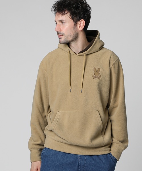 サイコバニー　フリースパーカー Psycho Bunny（サイコバニー） パーカー フリース プルオーバーパーカ