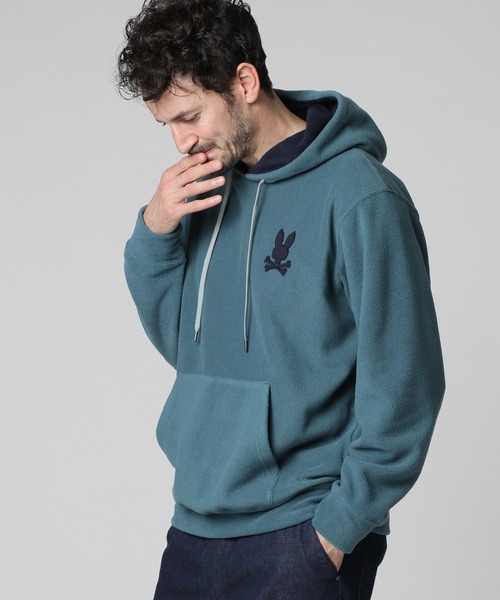 サイコバニー　フリースパーカー Psycho Bunny（サイコバニー） パーカー フリース プルオーバーパーカ