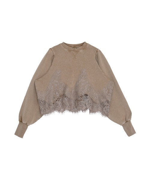 Ameri（アメリ） トレーナー スウェット CHEMICAL OVERDYE LACE SWEAT