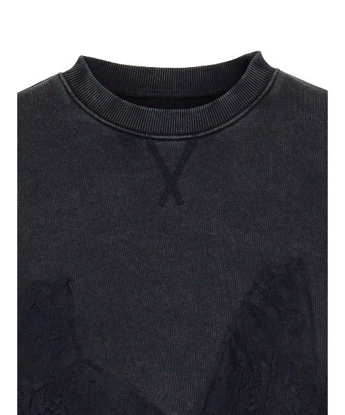 トレーナー+スウェット CHEMICAL OVERDYE LACE SWEAT TOP Ameri（アメリ） トレーナー スウェット CHEMICAL OVERDYE LACE SWEAT